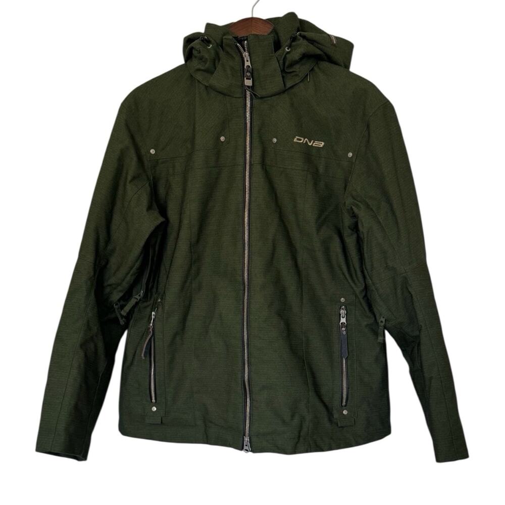 DNA Descente Green Ski Jacket Removable Hood Vented Women’s Large